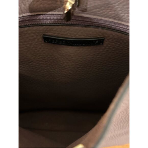 Rebecca Minkoff Women's Mauve Pebble Leather Darren Shoulder Bag - Picture 9 of 9